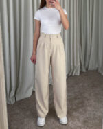 Palazzo hlače Ares - cream