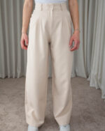Palazzo hlače Ares - cream - Slika 2