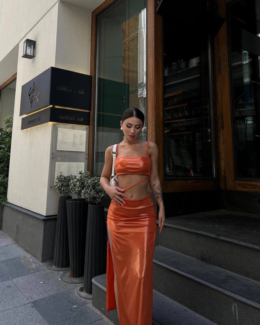 Dvodjelni set Toscana - narandžasti - Slika 2