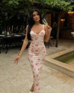 Midi haljina Molly - cvijetni uzorak