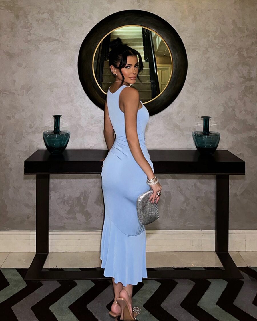 Midi haljina Nadija - baby plava - Slika 3