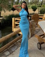 Maxi haljina Tia - plava - Slika 4