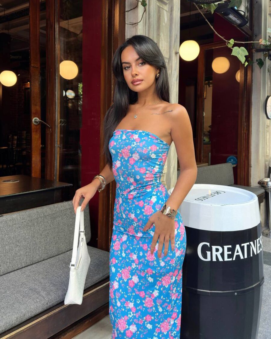 Midi haljina Mei - plava - Slika 3