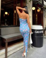 Midi haljina Mei - plava - Slika 4