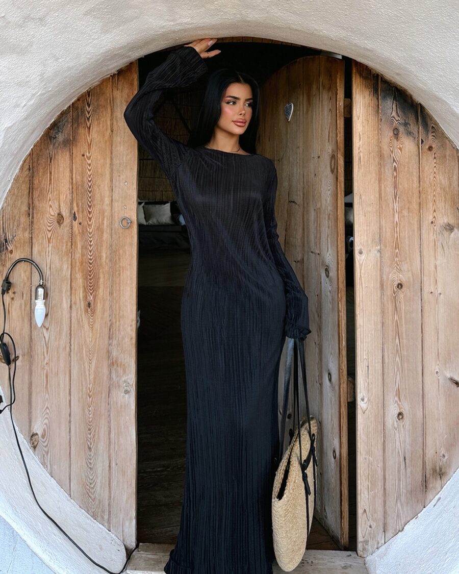 Midi haljina Laura - crna - Slika 2