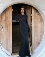 Midi haljina Laura - crna - Slika 4