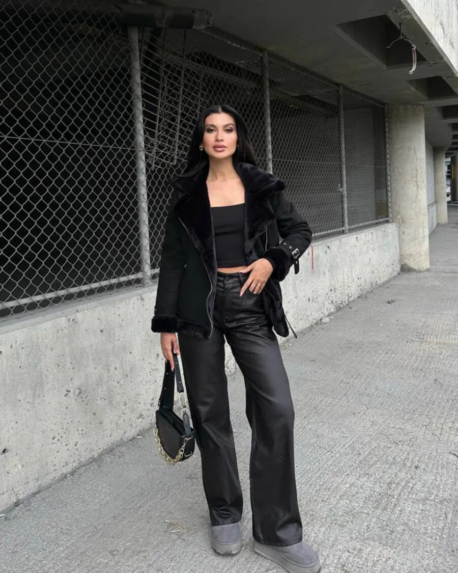 Oversize jakna Barbara - crna - Slika 2