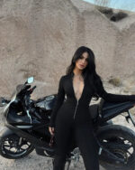 Kombinezon sa zipperom Ryx - crni - Slika 2