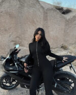 Kombinezon sa zipperom Ryx - crni - Slika 3