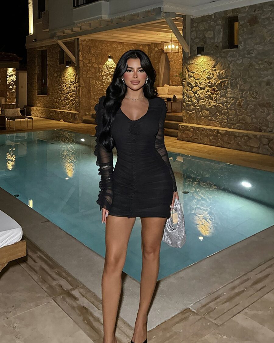 Mini haljina Allora - crna - Slika 5