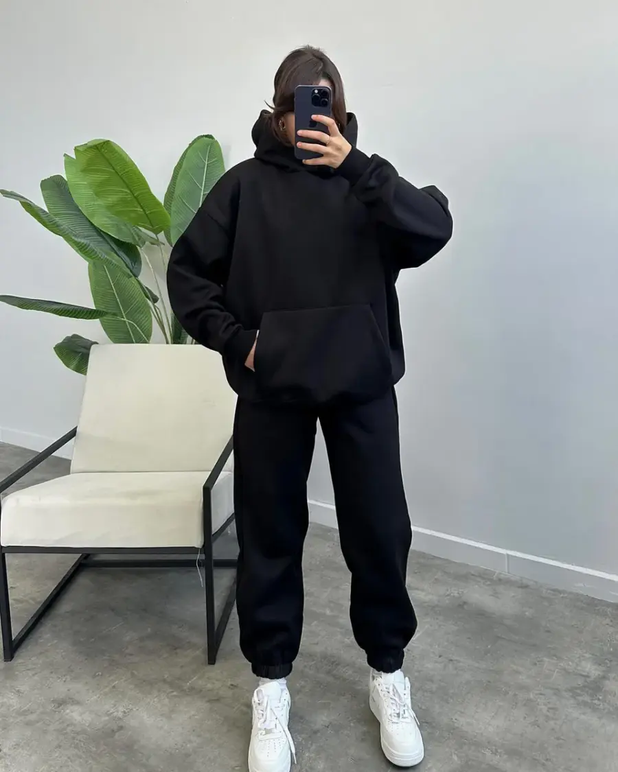 Dvodjelna termo trenerka Gale - crna - Slika 2