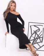 Maxi haljina Harmony - crna - Slika 4