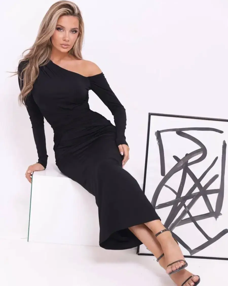 Maxi haljina Harmony - crna - Slika 4