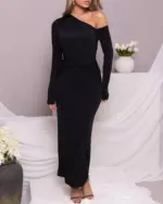 Maxi haljina Harmony - crna - Slika 3