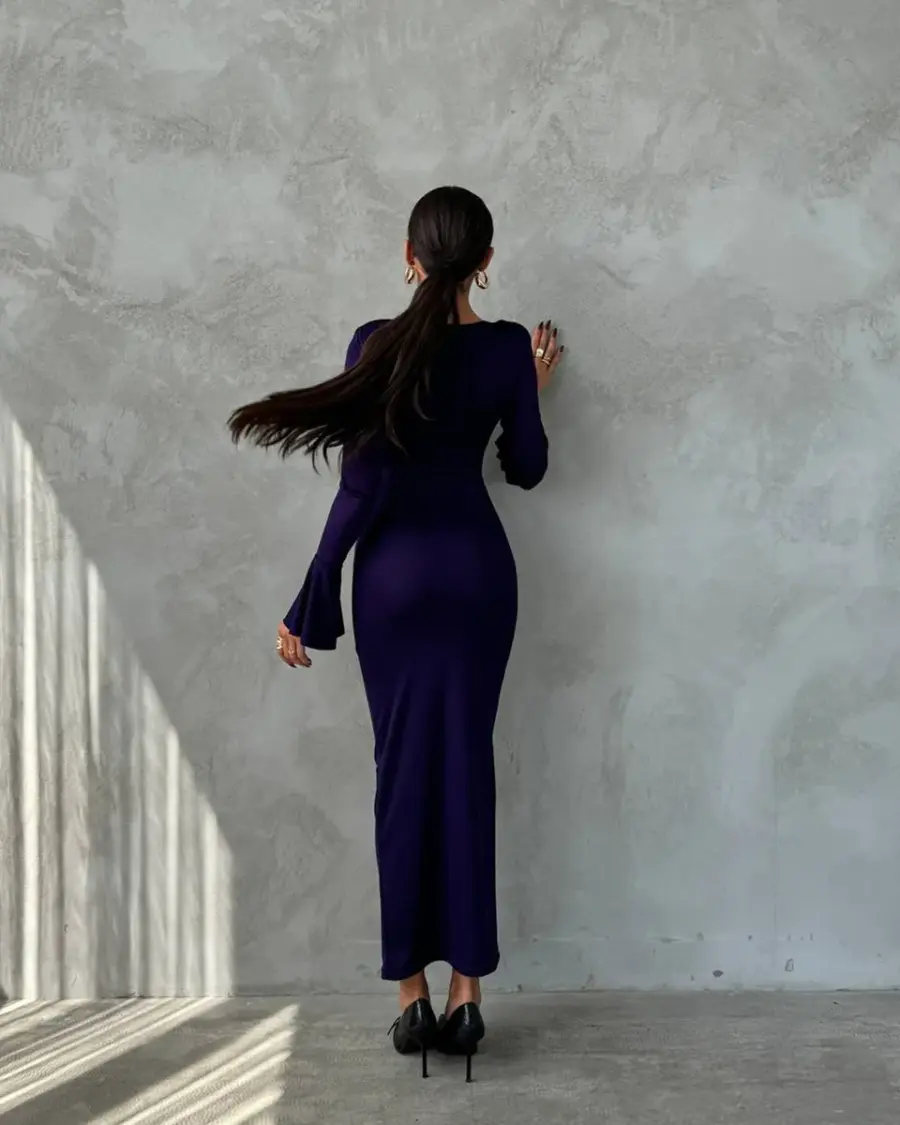 Midi haljina Laora - ljubičasta - Slika 2