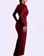 Maxi haljina Amanda - bordo - Slika 2