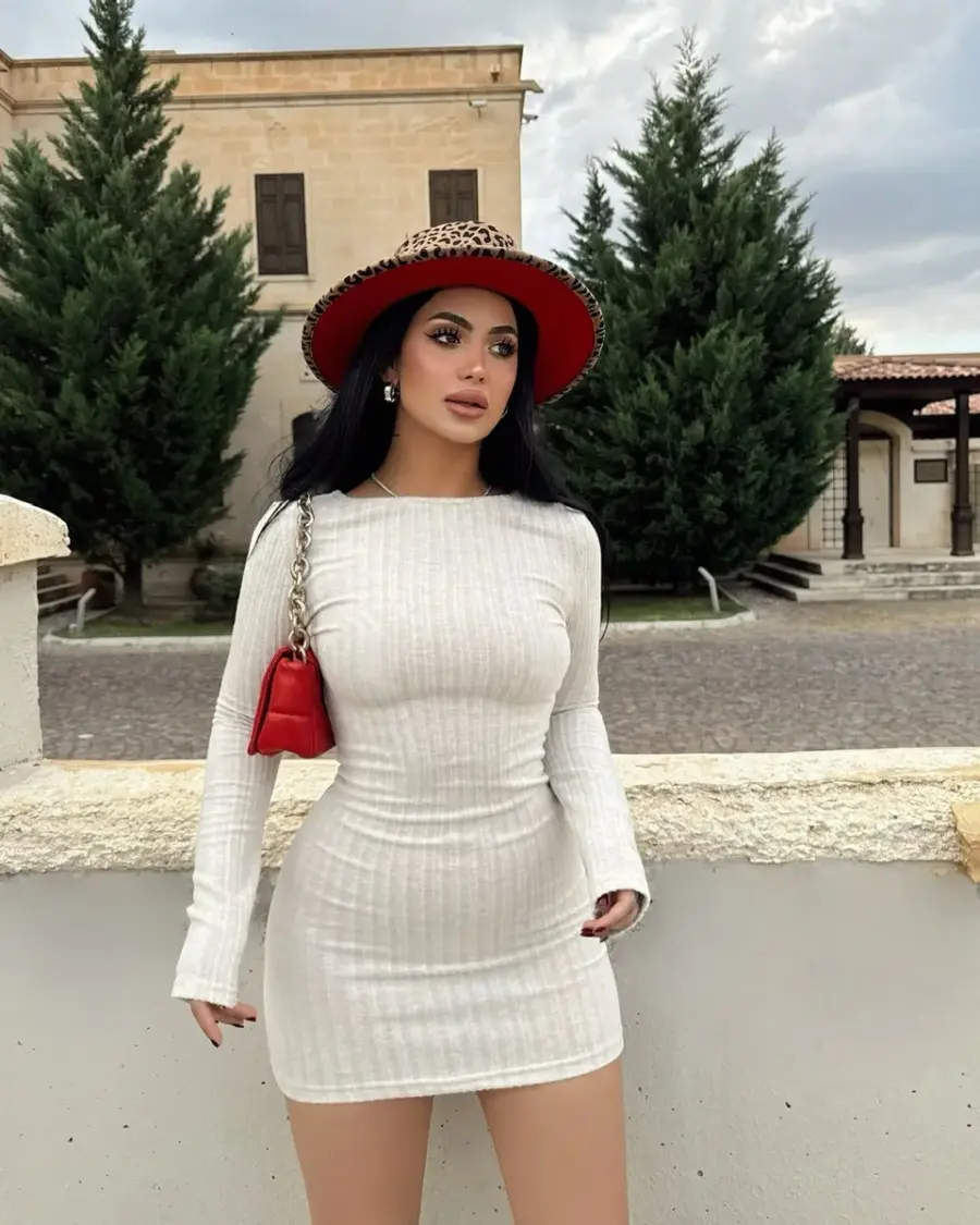 Mini haljina Callie - cream - Slika 8