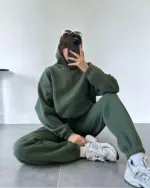 Dvodjelna termo trenerka Nina - maslinasta - Slika 2