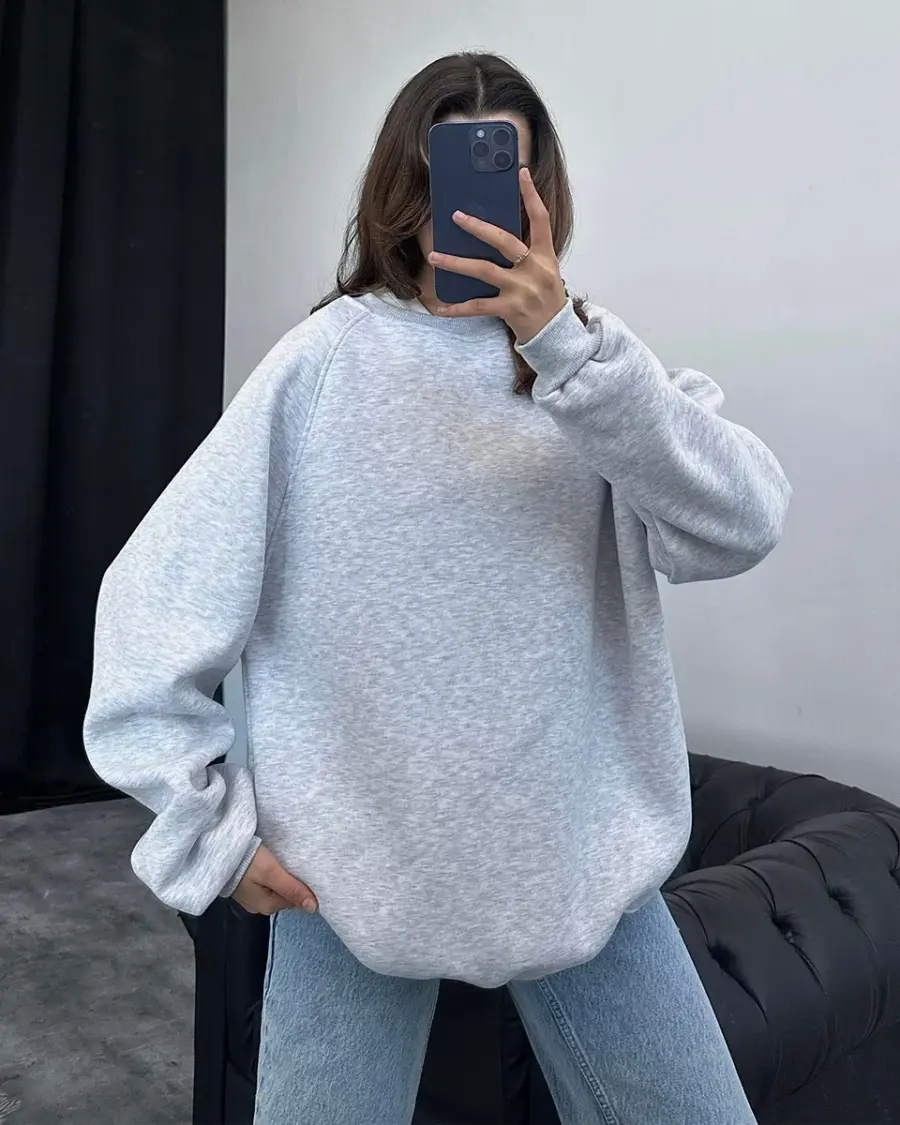 Oversize duks Labella - sivi - Slika 1