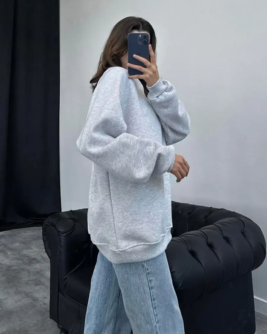 Oversize duks Labella - sivi - Slika 2