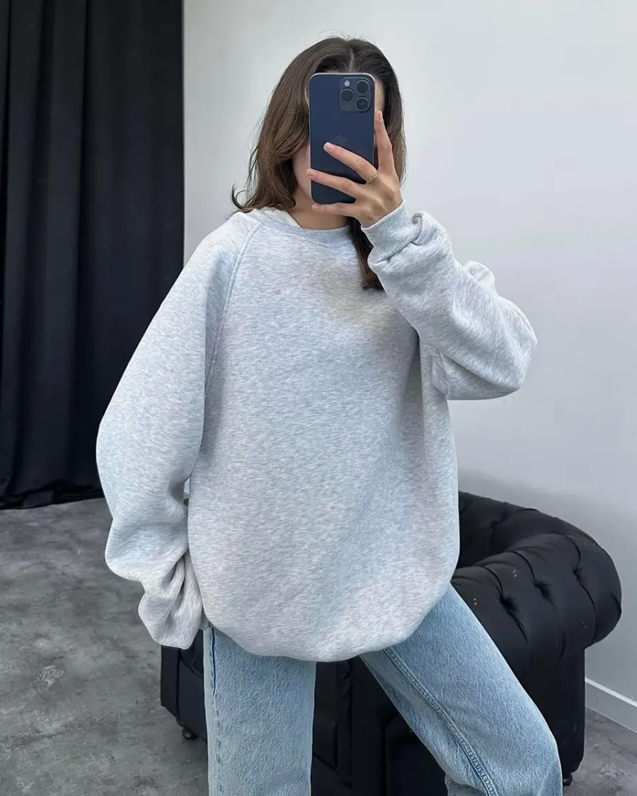 Oversize duks Labella - sivi - Slika 3