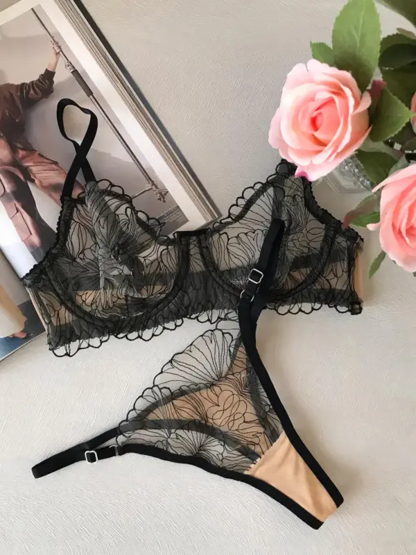 Dvodjelni lingerie set Zan - crni 9 Lunatik