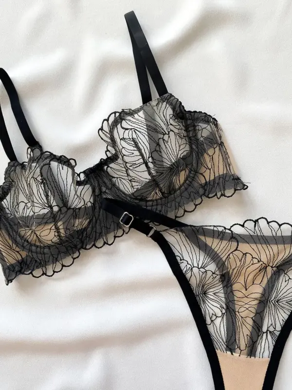 Dvodjelni lingerie set Zan - crni 11 Lunatik