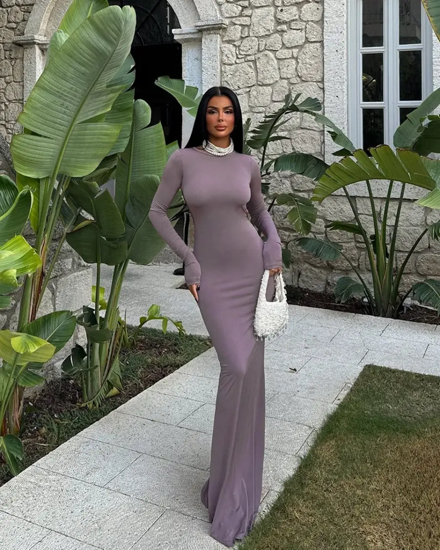 Maxi haljina Doss - taupe - Slika 2