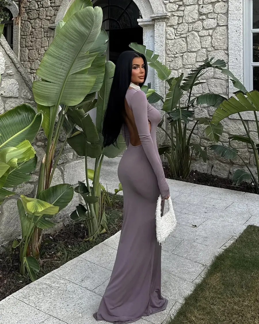 yh7zZKEFUJ1QM0PvuBFLx Maxi haljina Doss - taupe - Slika 1