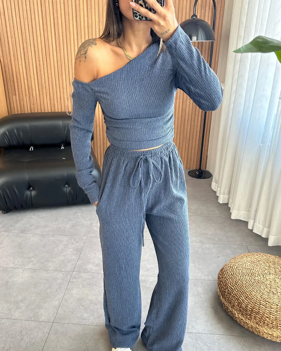 Dvodjelni set / komplet Brielle - indigo - Slika 4