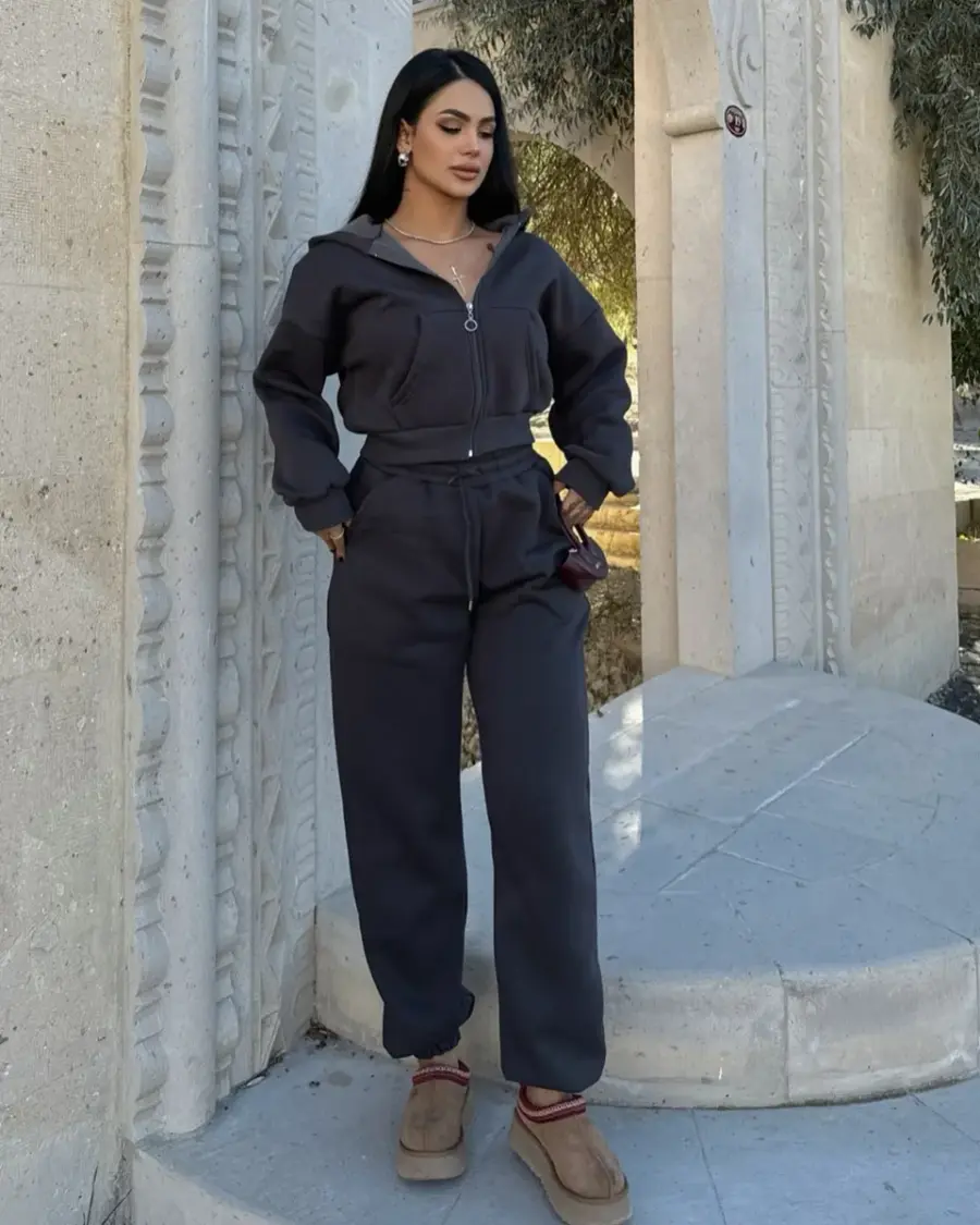 Dvodjelna termo trenerka Nols - antracit - Slika 3