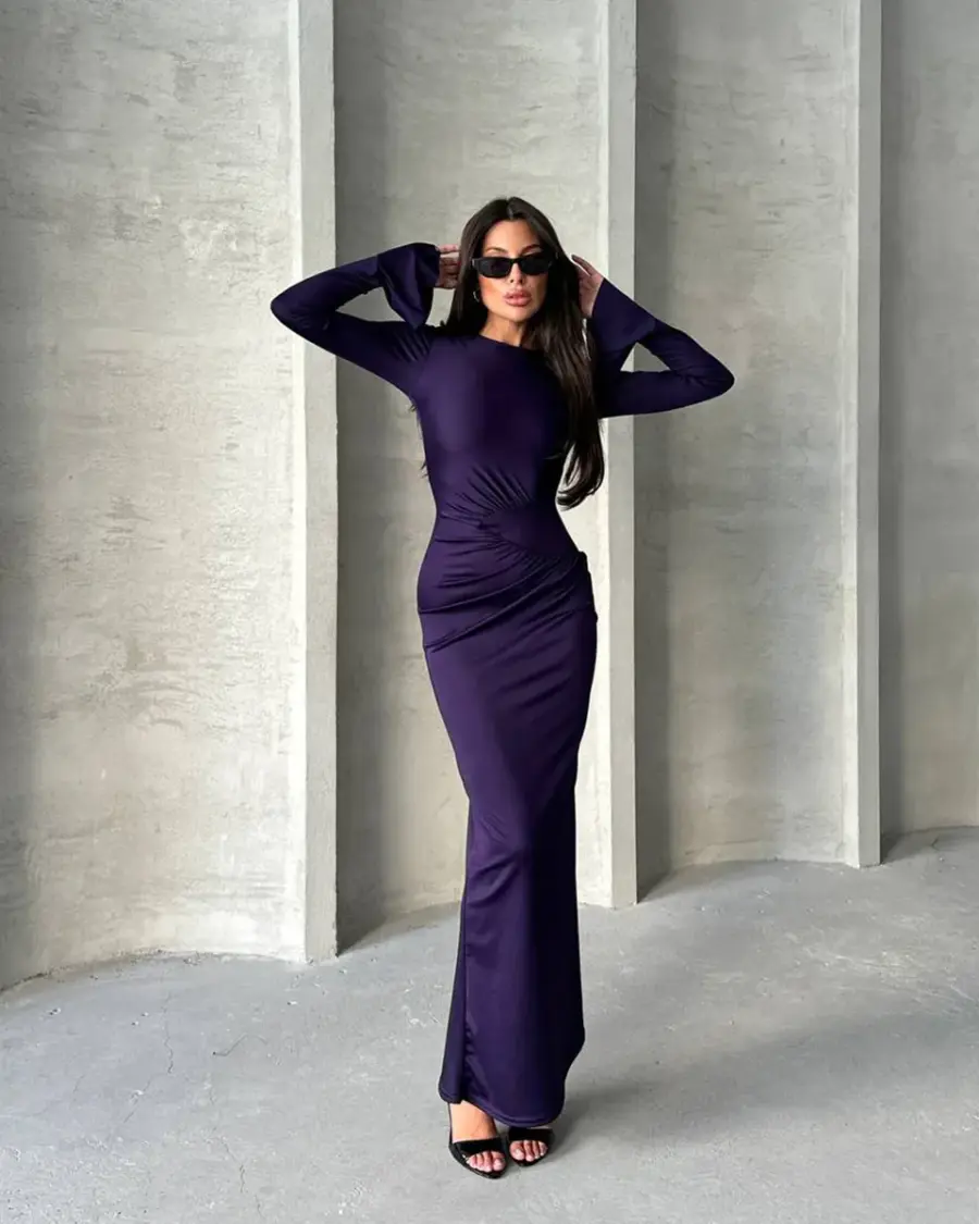 Maxi haljina Pamela - ljubičasta - Slika 2