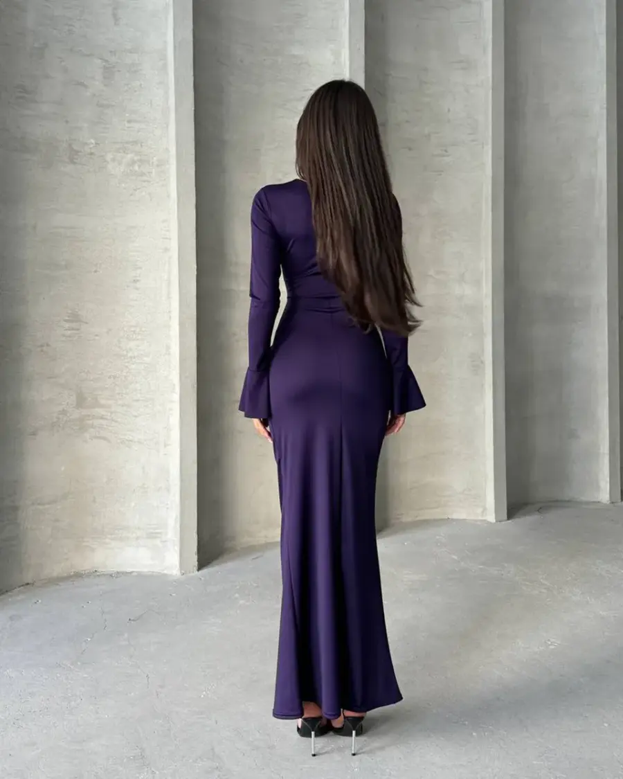 Maxi haljina Pamela - ljubičasta - Slika 3