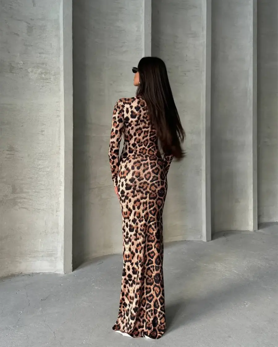 Maxi haljina Gama - leopard print - Slika 3