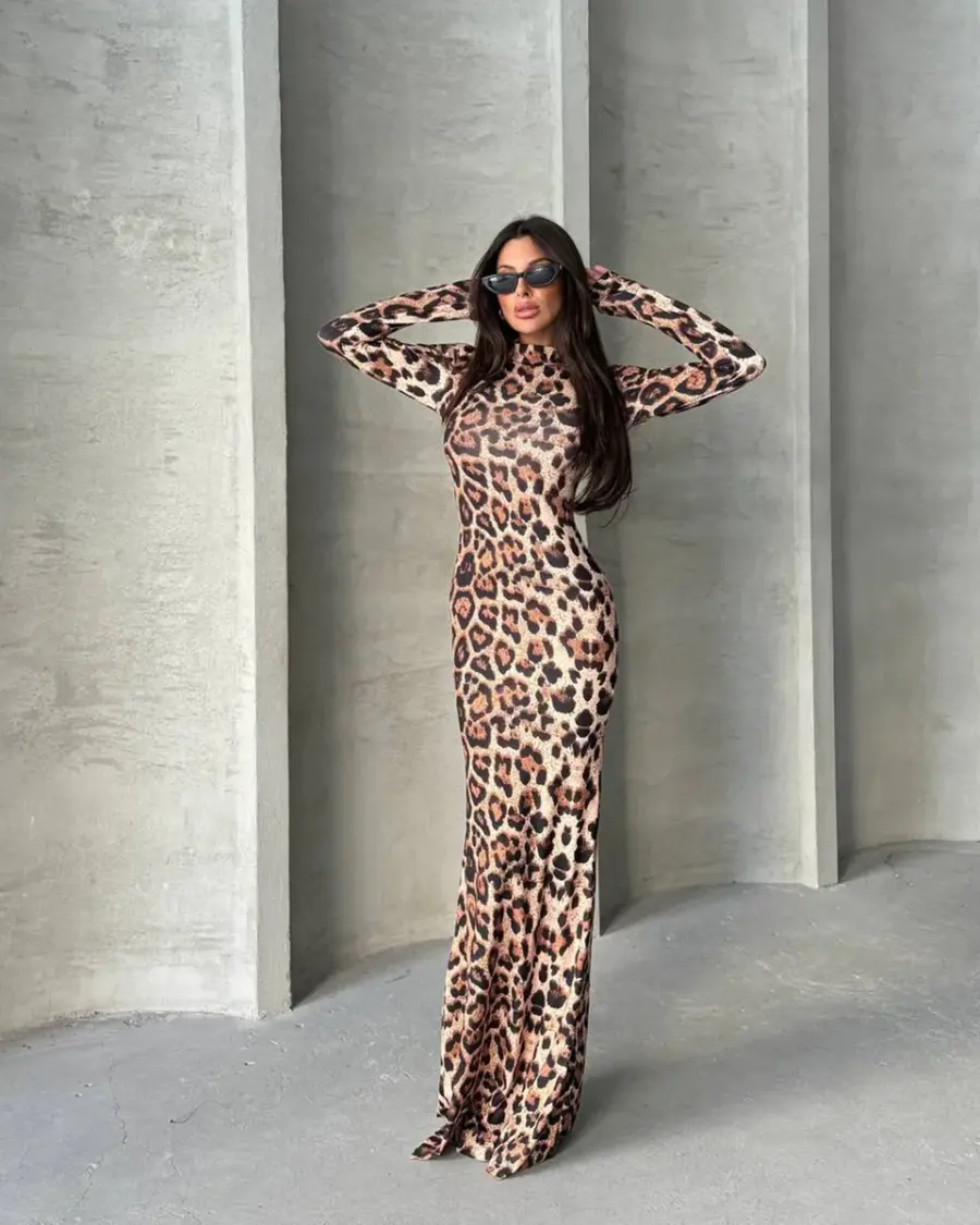 Maxi haljina Gama - leopard print - Slika 2