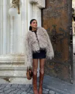 Krznena jakna Blaise - bež - Slika 2