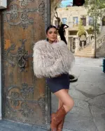 Krznena jakna Blaise - bež - Slika 3