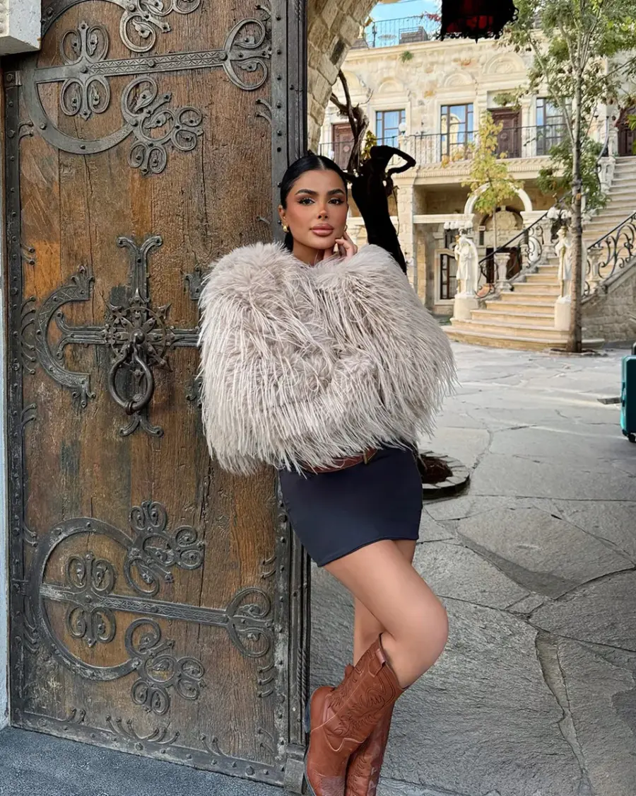 Krznena jakna Blaise - bež - Slika 3