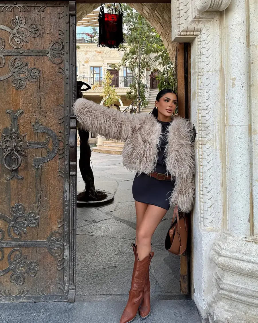 Krznena jakna Blaise - bež - Slika 4