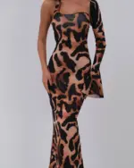 Maxi haljina Maris - leopard print - Slika 6