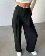 Palazzo hlače Tallulah - crne - Slika 2