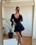 Mini haljina Inanna - crna - Slika 4