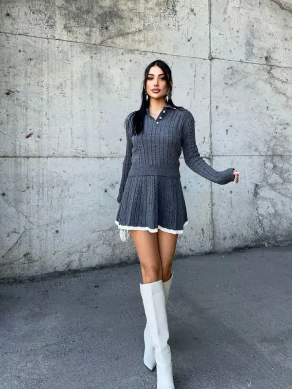 dvodjelni pleteni set