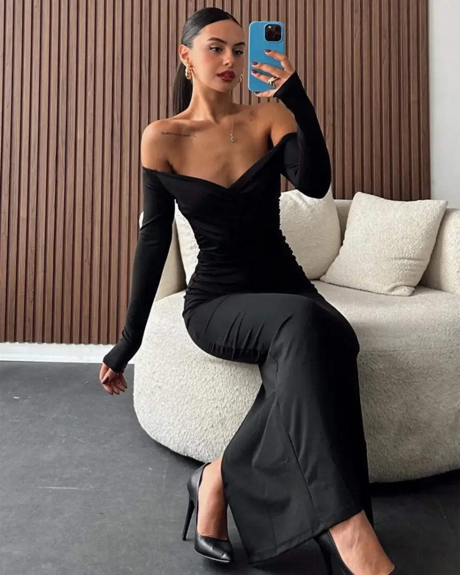 Maxi haljina Clarice - crna - Slika 3