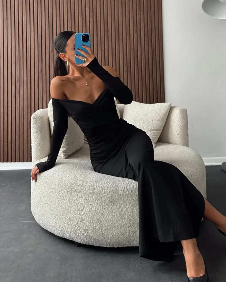 Maxi haljina Clarice - crna - Slika 2