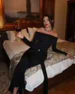 Maxi haljina Affleck  - crna - Slika 2