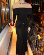 Maxi haljina Affleck  - crna - Slika 5