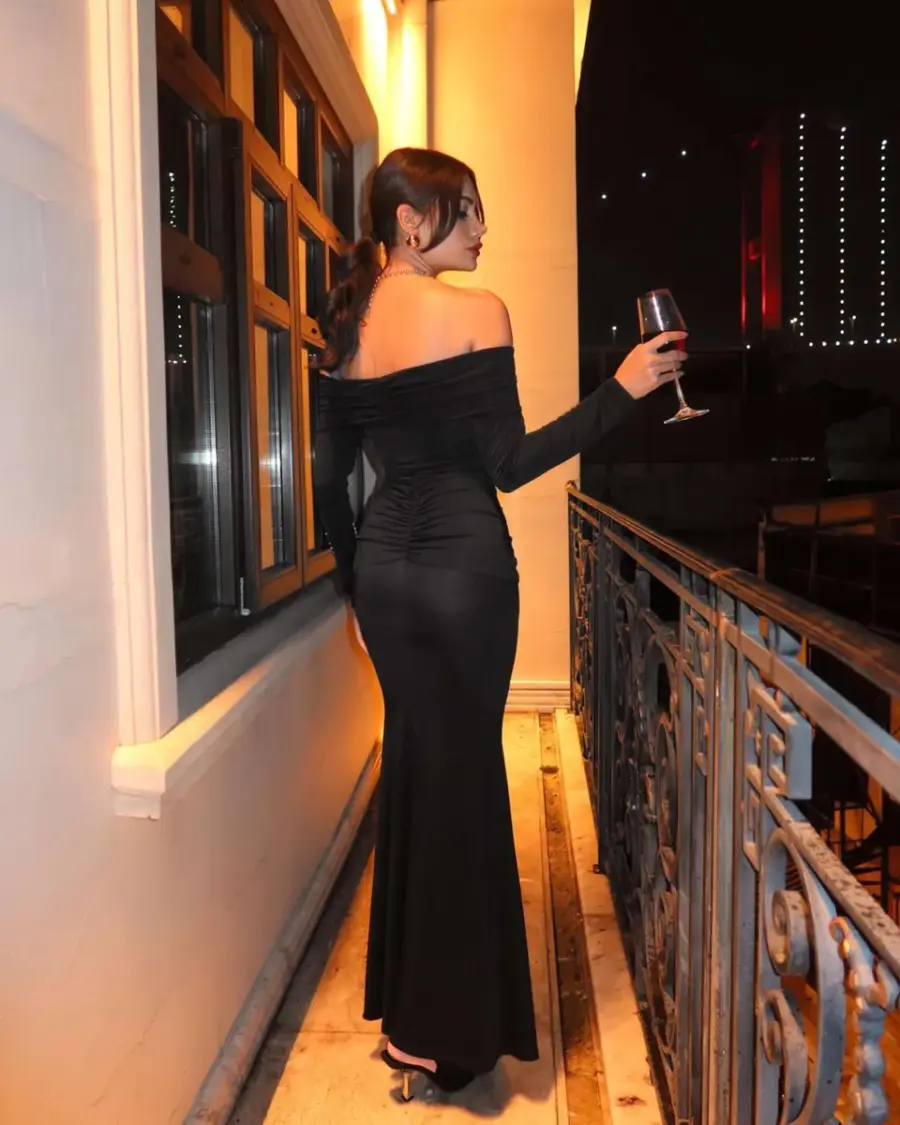 Maxi haljina Affleck  - crna - Slika 4