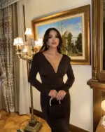 Midi haljina Fable - smeđa - Slika 4