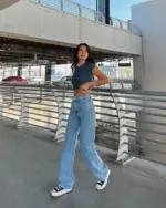 Farmerice ravnog kroja Laziel - svijetli teksas - Slika 3